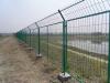 池塘四周隔离防护用铁丝网护栏 绿色浸塑方