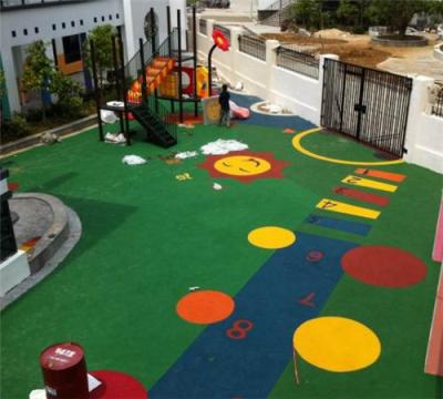广西幼儿园塑胶地面铺装/南宁幼儿园彩色塑