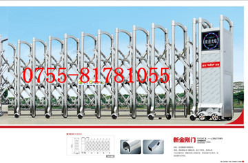 深圳电动伸缩门 深圳不锈钢伸缩门 深圳伸缩