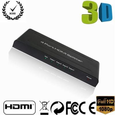 视音频HDMI分配器1进4出一分四3D高清分支器