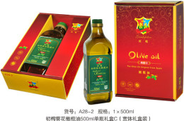初榨葵花橄榄油500ml单瓶礼盒C