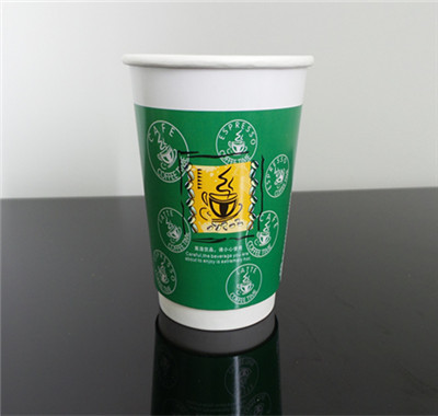 武汉一次性纸杯 奶茶咖啡纸杯配盖吸管500只