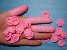 米黄防静电手指套 粉色防静电手指套