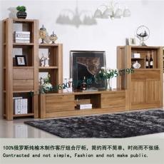 上海北欧篱笆客厅家具全实木电视柜榆木厅柜