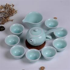 大明陶瓷青瓷茶具套组 飞雁壶10入套组茶具